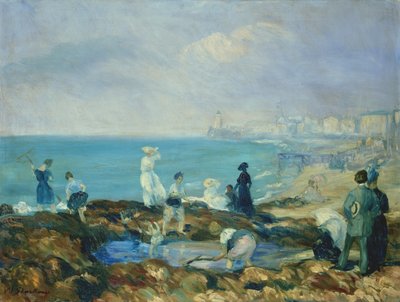 Figures sur le rivage à Dieppe - William James Glackens